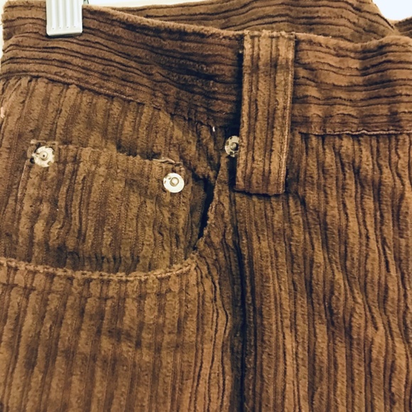Vintage Y2K Starwear Chocolate Brown Corduroy Pants wide wale corduroy 13/14 - Picture 3 of 11